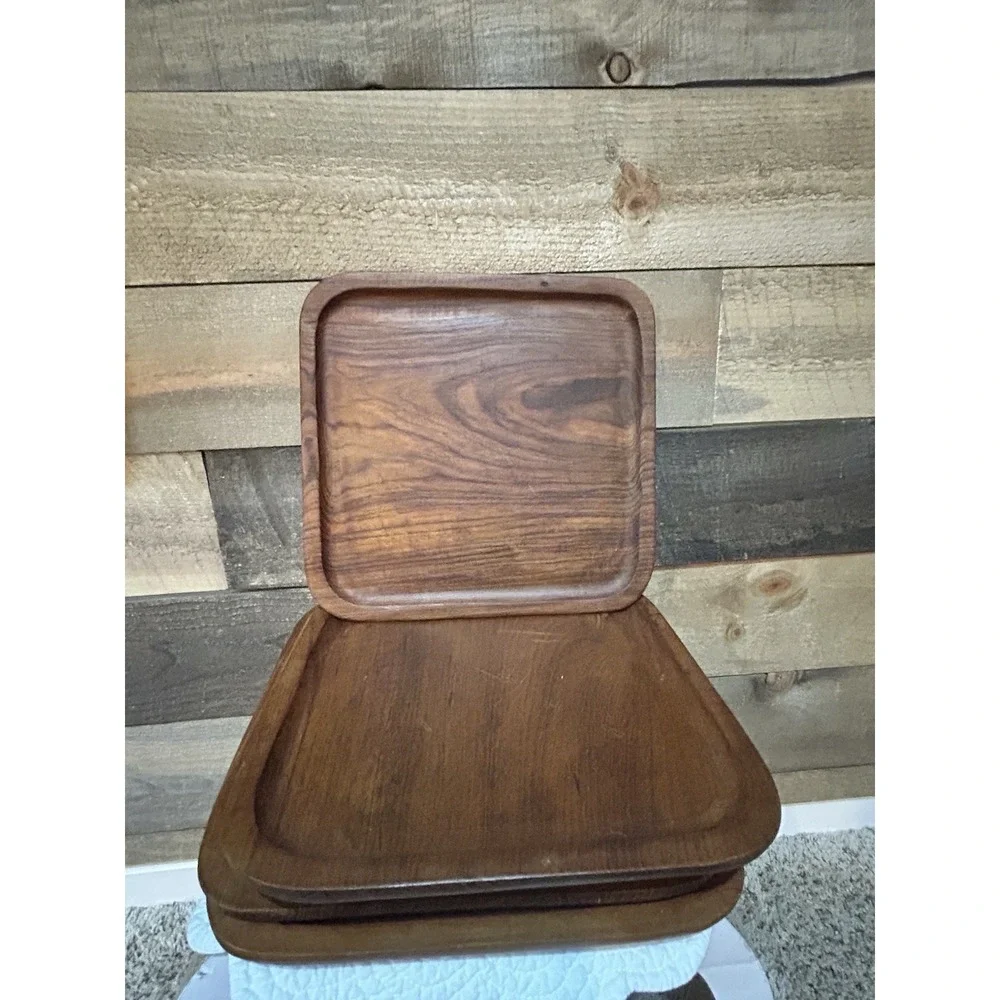 Teak‎ Wood Serving Tray Platters 12